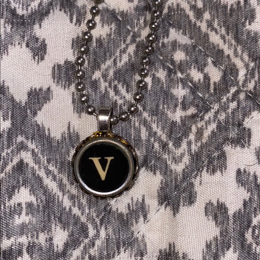 Vintage typewriter key necklace